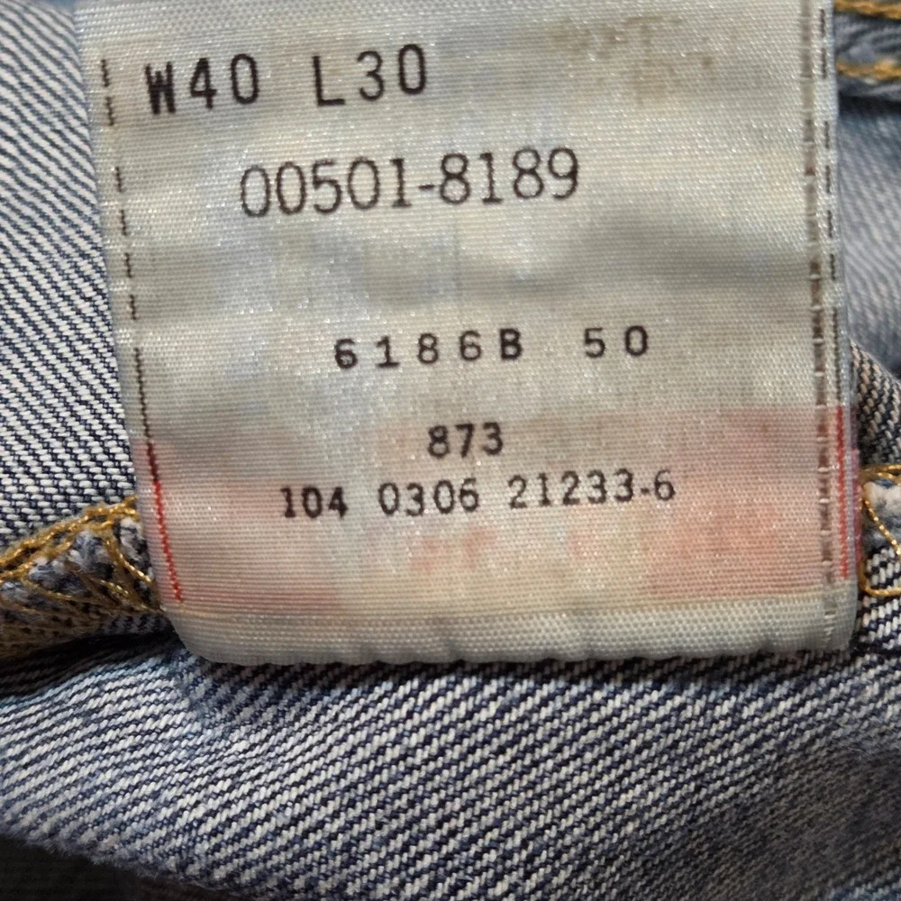 VTG Levi's 501 Original Y2K Jeans Men 40x30 Blue Denim Button Fly Straight Leg